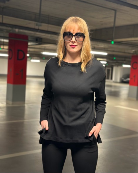 Triko dámské Cos černé dlouhý rukáv